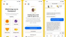 Smartphones displaying Headspace Health's app.