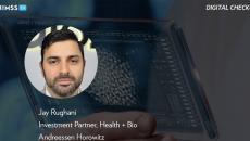 Jay Rughani at a16z_Medical app with futuristic HUD by Treedeo/Vetta/Getty Images